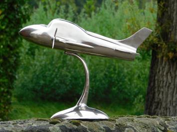 XL Airplane on Tripod - Alu - Silver colour