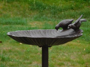 Fors Bird Bath on Stand - Cast iron - Brown