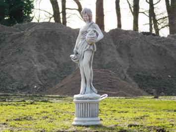 Woman with Jugs on Pedestal - 100 cm - Stone