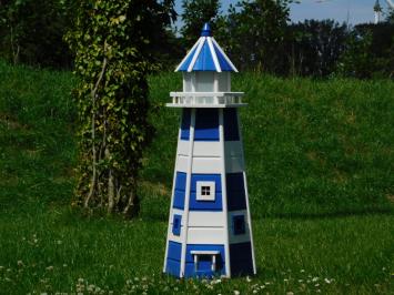 Vuurtoren XXL met Verlichting - 140 cm - Handgeschilderd - Hout