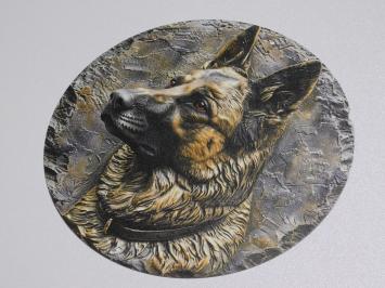 Wandschild Schäferhund - Metall