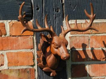 Wall ornament Deer head - Brown - Cast iron