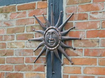 Wall ornament Sun - Copper colour - Metal