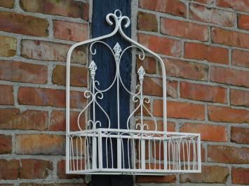 Wall rack large - Vintage White - Wrought iron