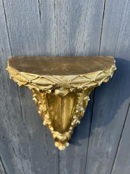 Decorative wall console - gold - polystone