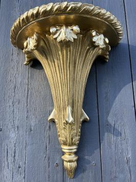 Ornate wall console - gold color- polystone - beautiful 