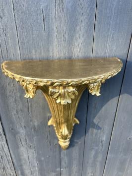 Ornate wall console - gold color- polystone - beautiful 