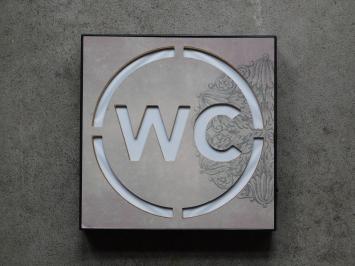 WC-Schild - Lichtkasten - grünes Licht