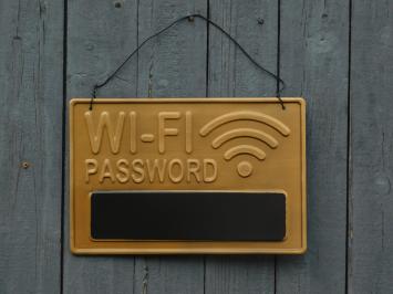 Wall sign Wi-Fi password - wall decoration - metal