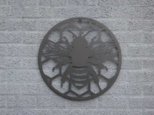 Wall ornament Bee - steel, black