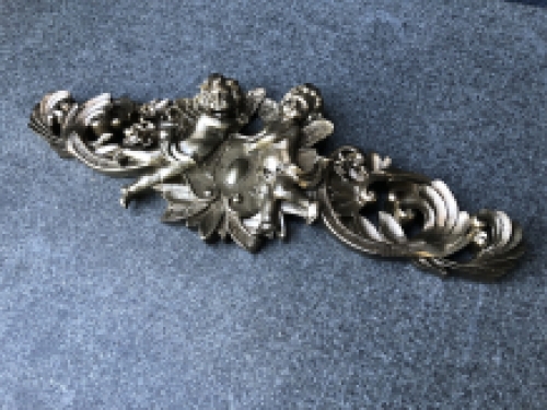 Engel Wandschmuck, Kabinettstück, Polystone Farbe Bronze-Gold