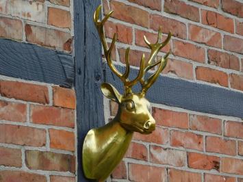 Wall ornament Deer - gold - alu