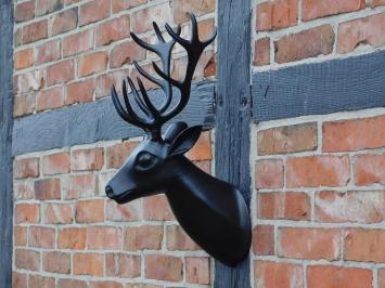 Wall ornament Deer - black - alu