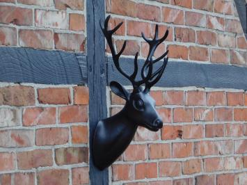 Wall ornament Deer - black - alu