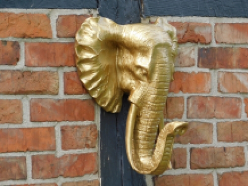 Wandschmuck Elefant - Gold - Polystone