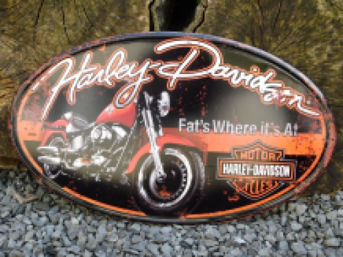 Schönes Metallschild mit Harley Davidson Werbung