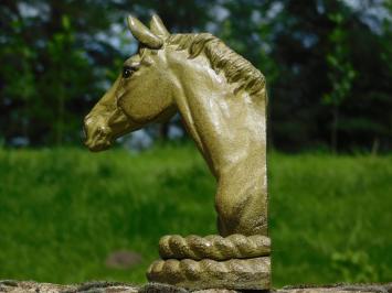 Statue Horse - olive green - solid iron