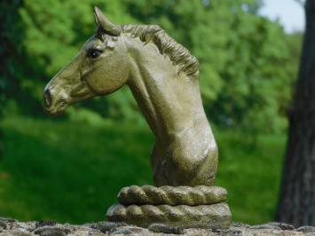 Statue Horse - olive green - solid iron