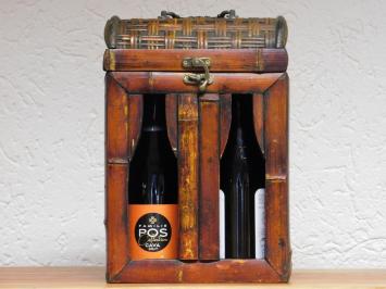 Vintage Wine Box for 2 Bottles - Wood - Classic