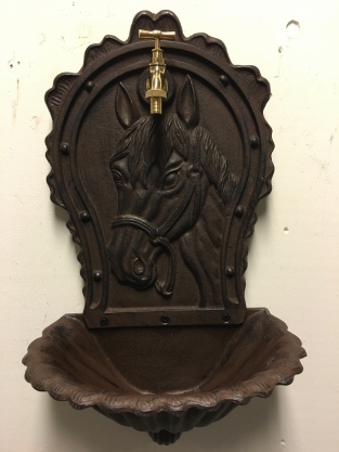 Wall sink cast iron brown with horse head logo, beautiful!!!