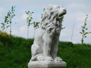 Seated Lion on Pedestal - 95 cm - Stone