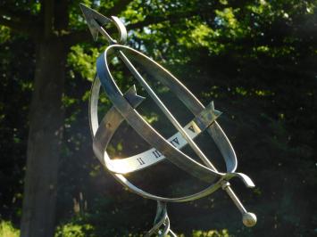 Large Ornate Sundial - 77 cm - beautiful ironwork with brass bowl